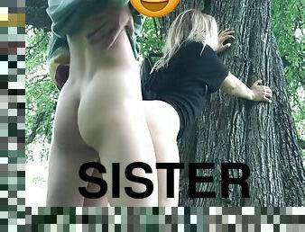 Fucked My Stepsister In The Forest. Outside Sex