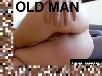 Old Man Buries His Face Between Jodi Taylors Yummy Teen Cheeks
