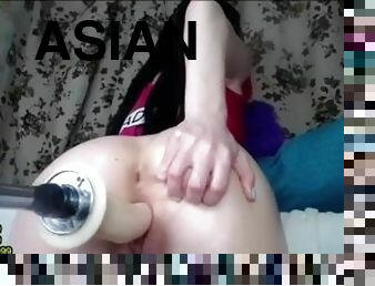 asiatisk, onani, pussy, skolejente, amatør, leke, japansk, handjob, fingret, maskiner