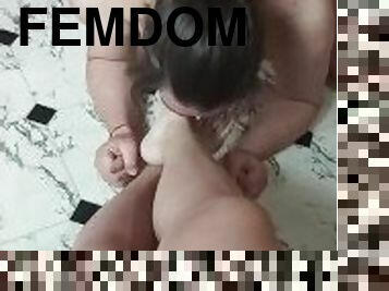 extrême, latina, bdsm, esclave, pieds, espagnol, maîtresse, femme-dominatrice