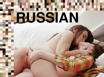 ULTRAFILMS Two Russian girls Hayli Sanders and Sienna Kim slowly bringing each other pleasure