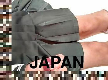 素人, ザーメン, 日本人, 手コキ, 精液, ぶっかけ, 服を着た-セックス, 制服