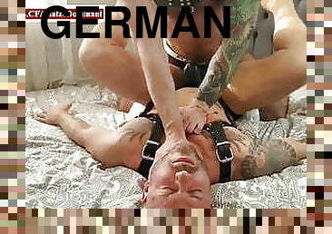 Bald German muscular dominant fucks hard