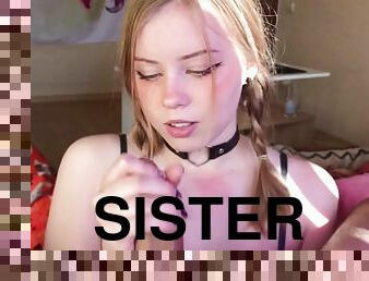 Cute stepsister handjob