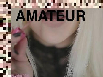 amateur, blonde, fétiche, solo