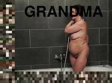 Showering grandma rides