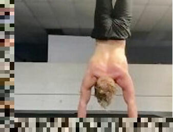 Hot guy doing handstand