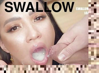 PremiumBukkake - Asia Vargas swallows 56 huge mouthful cumshots