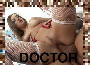 Nurse Cate Rides The Doctor Hard