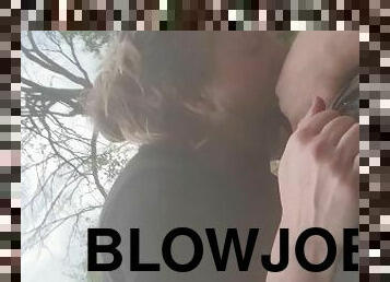 Blowjob by the river