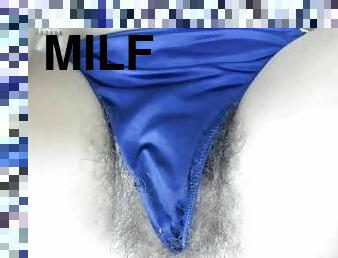 RUB MILF SATIN PANTIES HAIRY PUSSY