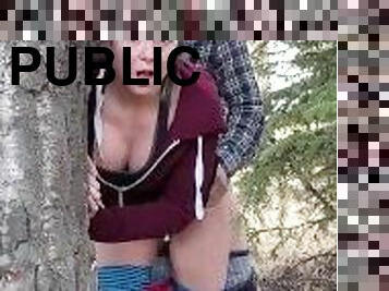 horny slut gets fucked on the hiking trails