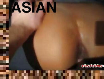 Hot asian ass filled with my rigid cock