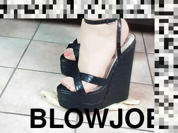 Shoejob, Footjob, Condom Blowjob & Banana Crush