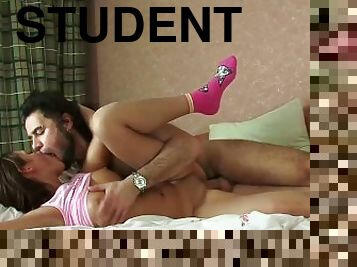 Hot College Student Maya Starts The Day By Milking Her BF's Big Hard Cock!