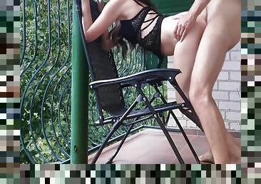 Amateur Sex Hot Girl With Sexy Lingerie At Balcony Part1