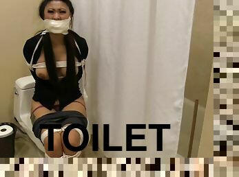 Tied Up And Gagged In Toilet