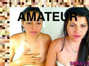 vagina-pussy, amatir, lesbian-lesbian, latina, permainan-jari, webcam, seks-oral-anal