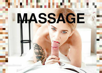 Talented masseur gives blonde a full body massage and more