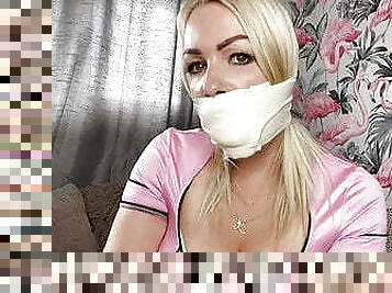 Penny Lee - Microfoam Tape Self Gag Bondage