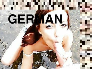 POV Beach Sex with Cute German Redhead Teen at First Date