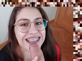 Please Cum On My Braces Dirty Talking Teen Blowjob. Shanaxnow 12 Min