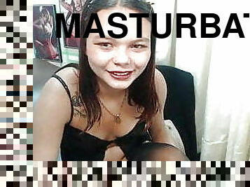 mastubasi, latina, melepas-semua-pakaian, webcam