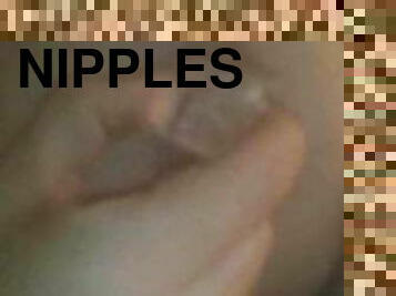 Rubbing ice cube on my pussy &amp; hard nipples