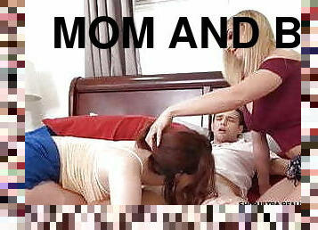 Mom, Daughter and Son have Hardcore Sex