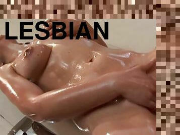 Hot Lesbians Play in the Shower