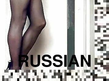 Russian cross dresser stockings 