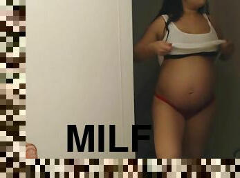 gravid, milf, fetisch, ensam