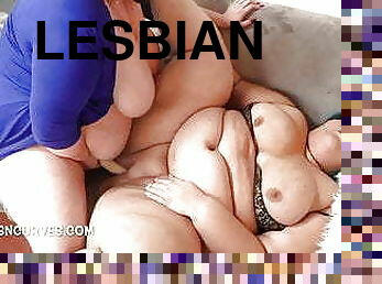 Huge ass and floppy tits SSBBW lesbians fuck each other