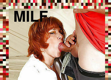 Big boob redhead milf cheats with her younger neighbor 