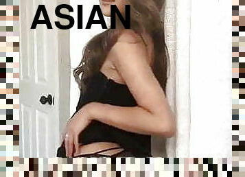 asiatisk, masturbation, amatör, retande