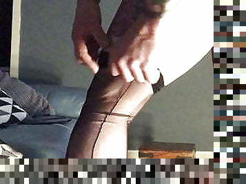 Putting fully fashioned stockings on 