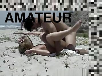 nudisti, pubblici, amatoriali, videocamera, spiaggia, voyeur