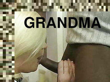 Grandma Lacey Star blows cock before interracial pounding