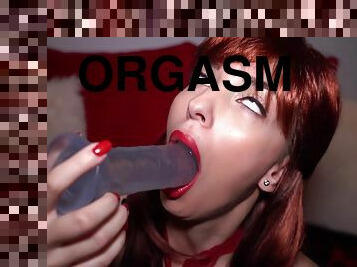 Intense Orgasm After Masturbating With A Big Dildo