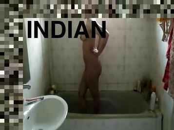 Indian sister filmed in the shower