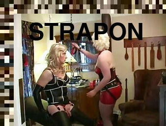 strapon latex sissy training