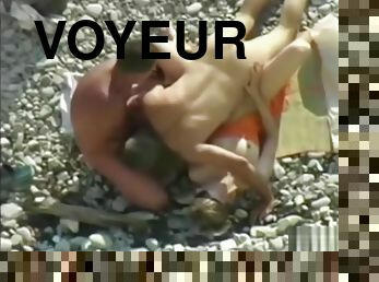 videocamera, spiaggia, voyeur, trio, bisex