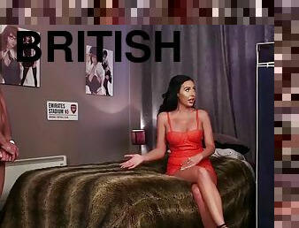 British voyeurs strip down and watch sub jerk off during cfnm session