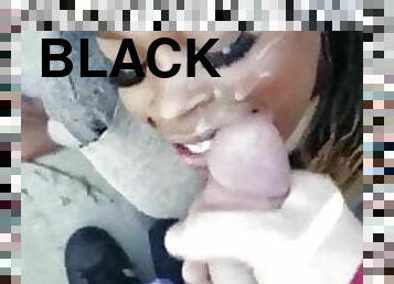 cum facial black