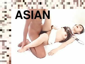 Hot Asian hairy creampie