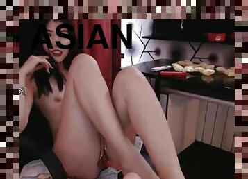 Gorgeus Asian Camwhore Tease And Masturbate