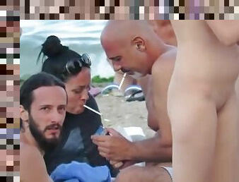 nudisti, pubblici, amatoriali, videocamera, voyeur