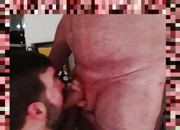 papá, masturbación, mayor, amateur, mamada, polla-enorme, gay, paja, pareja, besando