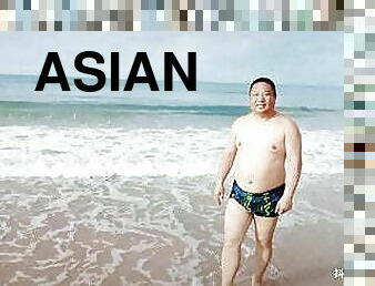 asia, ayah, gemuk-fat, homo, wanita-gemuk-yang-cantik, pantai, cina, ayah-daddy, melahirkan