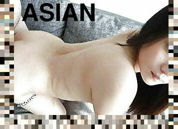 asian, payu-dara-besar, anjing, perempuan-jelita, menghisap-zakar, zakar-besar, tegar, creampie, punggung, thai